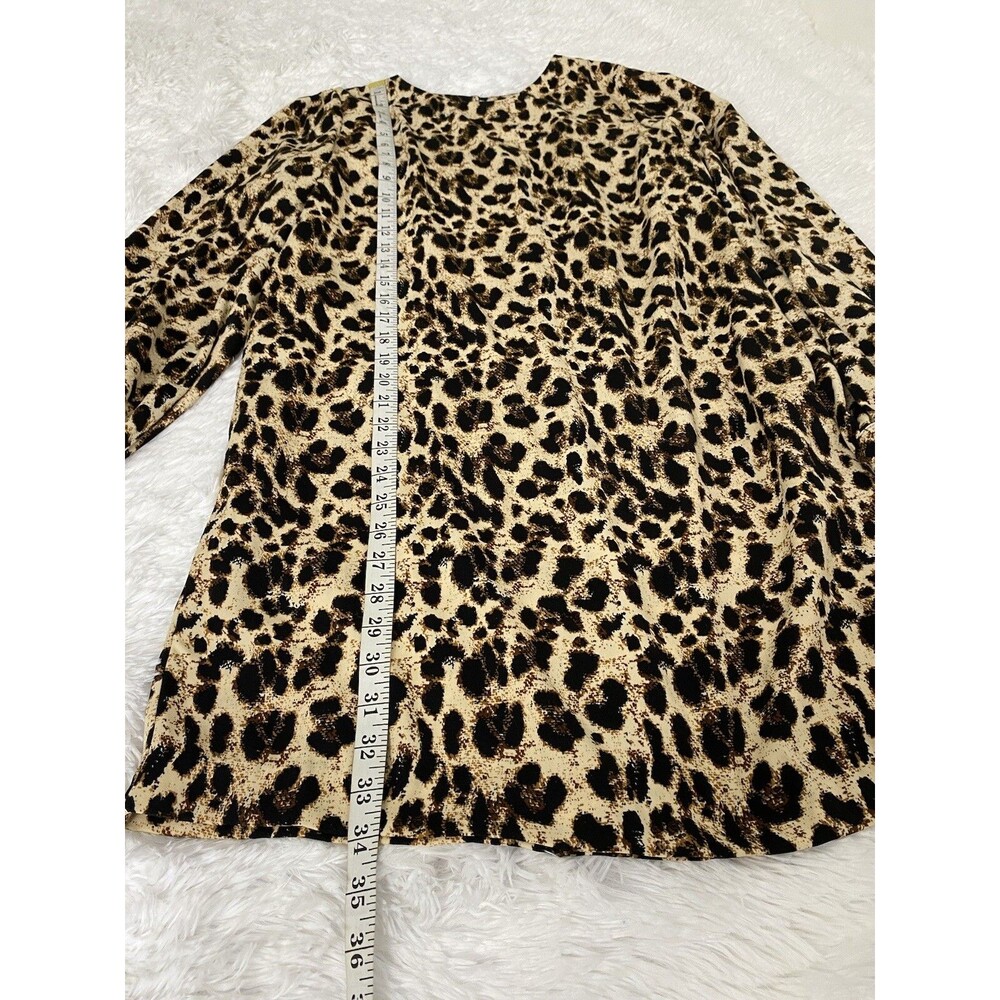 Reynah Couture Mini Dress Size 6 Cheetha Animal Print Balloon Long Sleeves - Picture 5 of 14